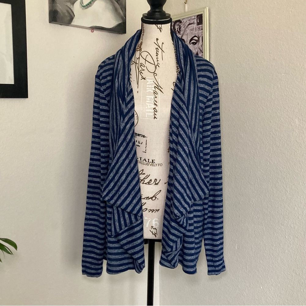 Striped Blue Women's Sweater